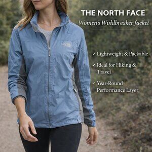 The North Face Women Windbreaker Jacket Lightweight Performance Layer SZM